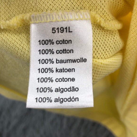 Lacoste Polo Shirt Mens Size XL USA Yellow Vintage Alligator Logo - Picture 6 of 8